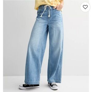 SO High Rise Wide Leg Pull On Jeans